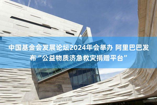 中国基金会发展论坛2024年会举办 阿里巴巴发布“公益物质济急救灾捐赠平台”